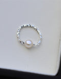 Beaded Pearl-Style Band Ring — ring