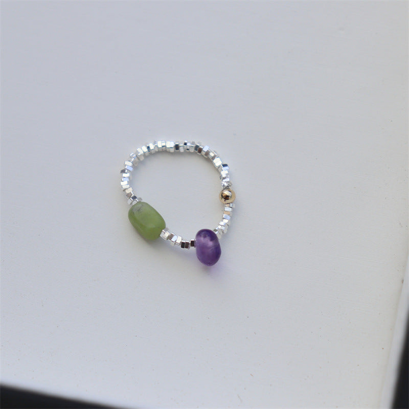 Beaded Pearl-Style Band Ring — ring, view 4