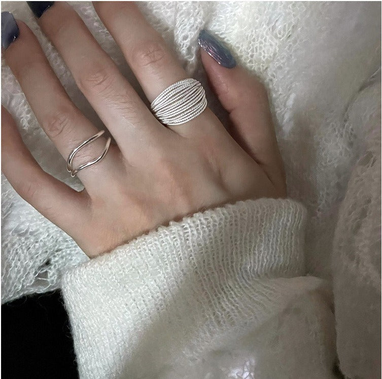 Multi-Layer Braided Wire Open Ring — ring, view 2
