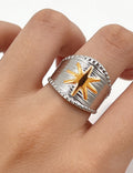 Electroplated Daisy Statement Ring — ring