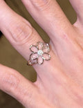 Hollow Daisy Floral Ring — ring