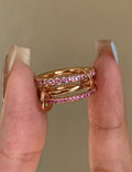 Gold-Tone Geometric Band Ring — gold ring