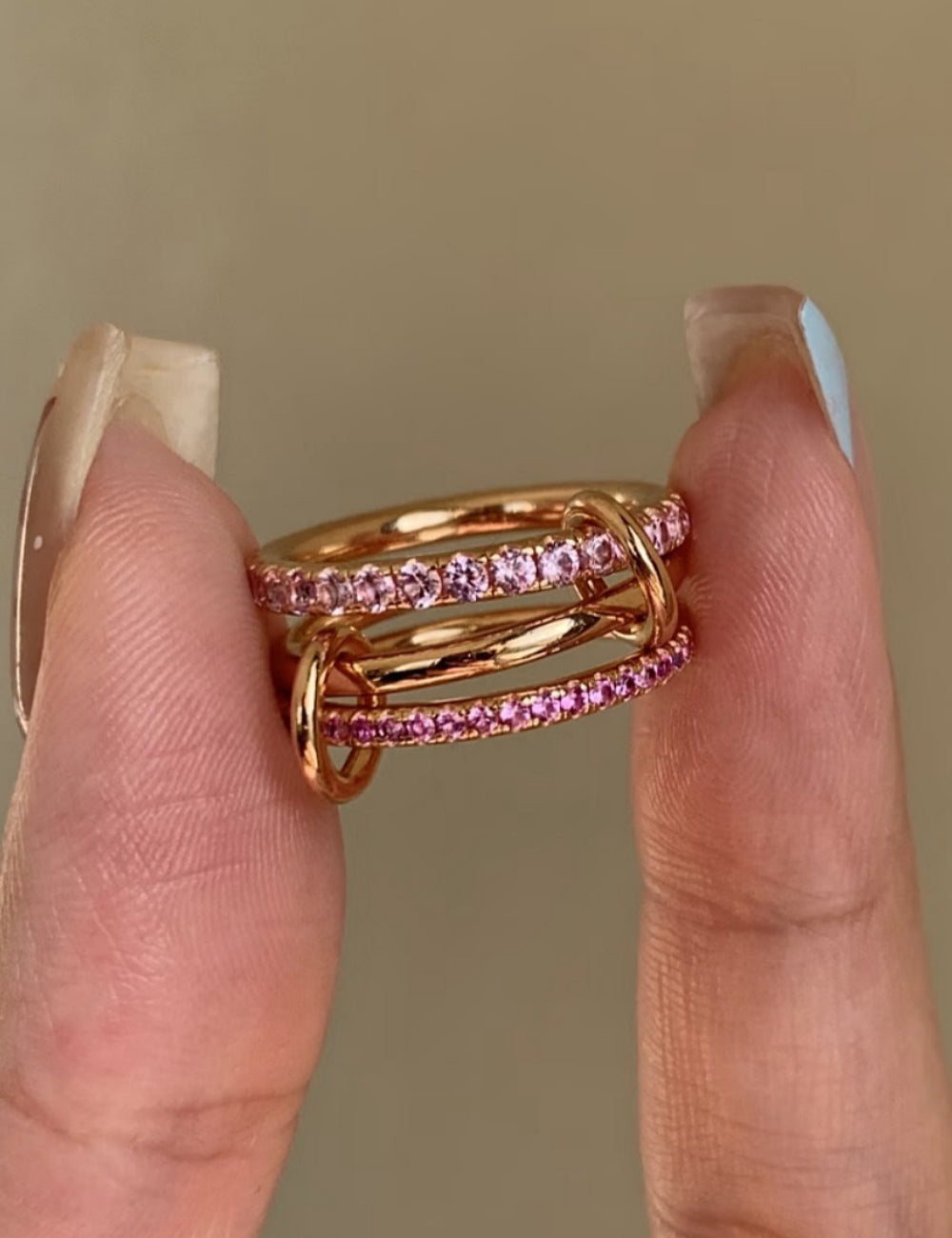 Gold-Tone Geometric Band Ring — gold ring