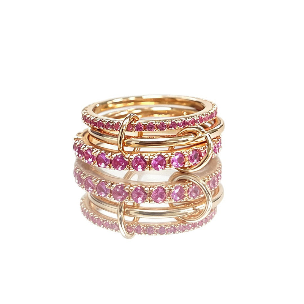 Gold-Tone Geometric Band Ring — gold ring, view 5
