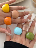 Solid Color Chunky Resin Ring — ring