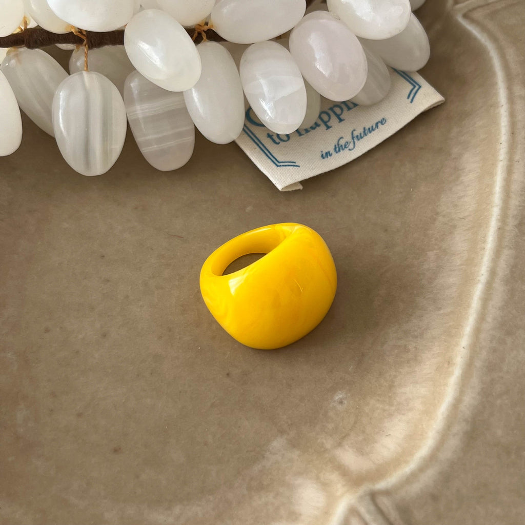 Solid Color Chunky Resin Ring — ring, view 3