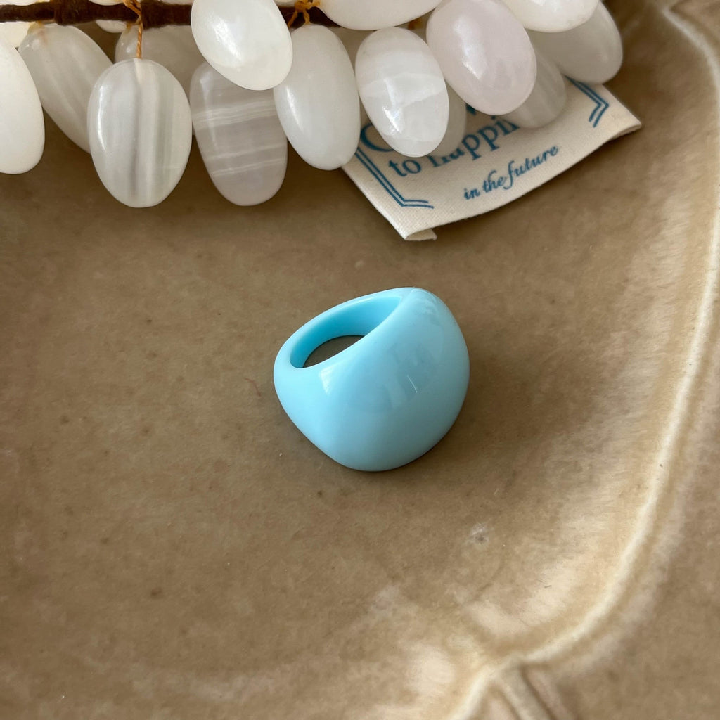 Solid Color Chunky Resin Ring — ring, view 4