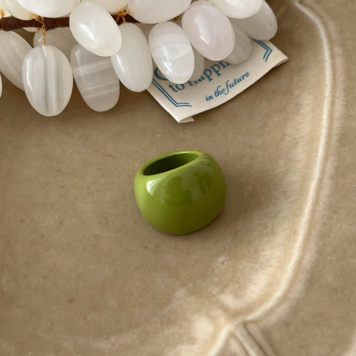 Solid Color Chunky Resin Ring — ring, view 5