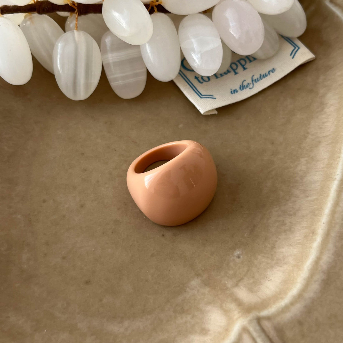 Solid Color Chunky Resin Ring — ring, view 7