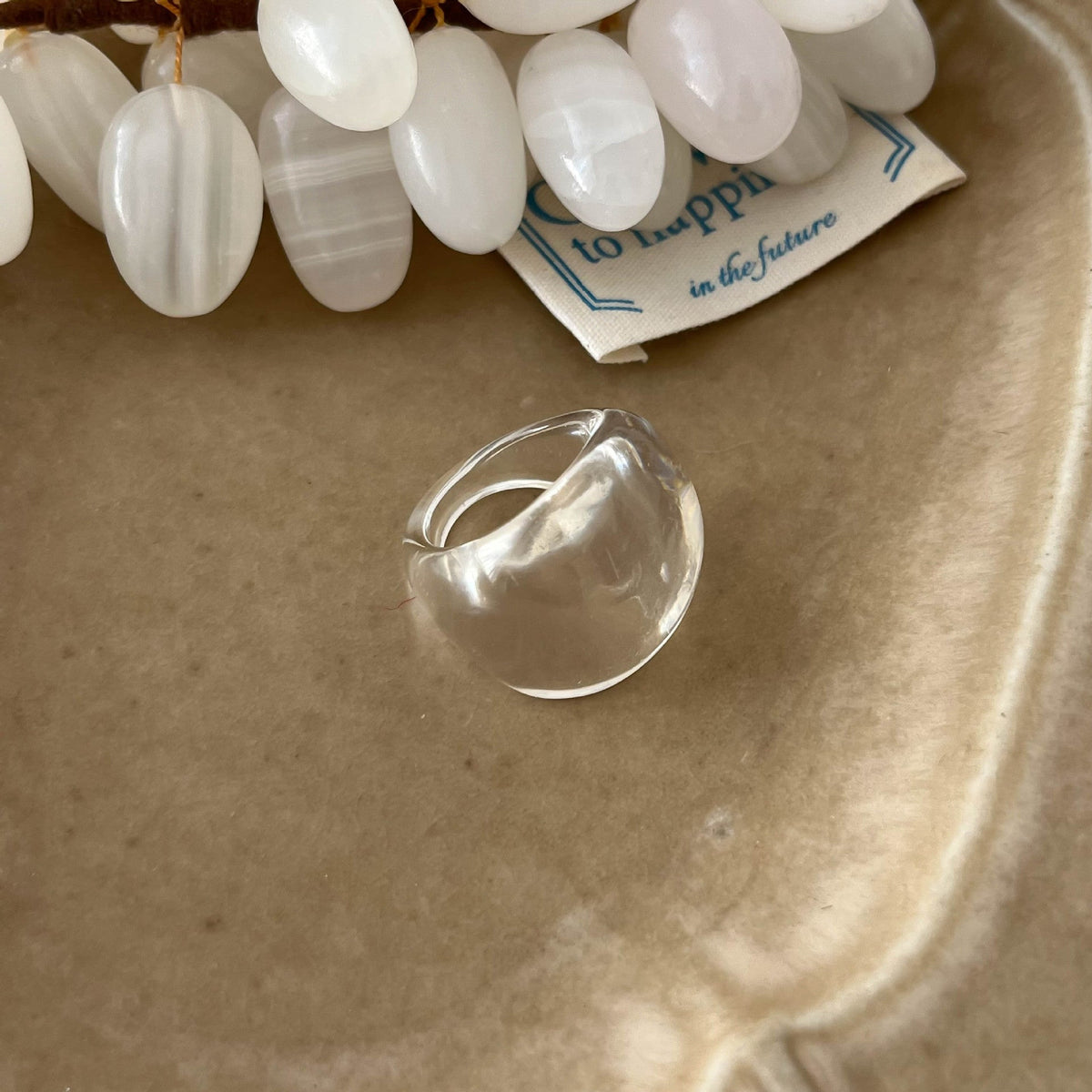 Solid Color Chunky Resin Ring — ring, view 8