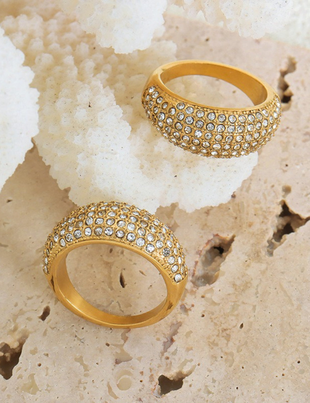 Chunky Zirconia Statement Ring — ring