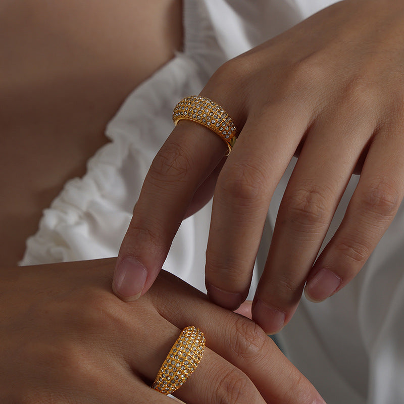 Chunky Zirconia Statement Ring — ring, view 2