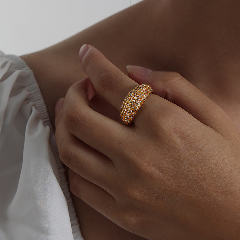 Chunky Zirconia Statement Ring — ring, view 6