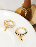 Multi-Tone Rhinestone Layered Ring — ring