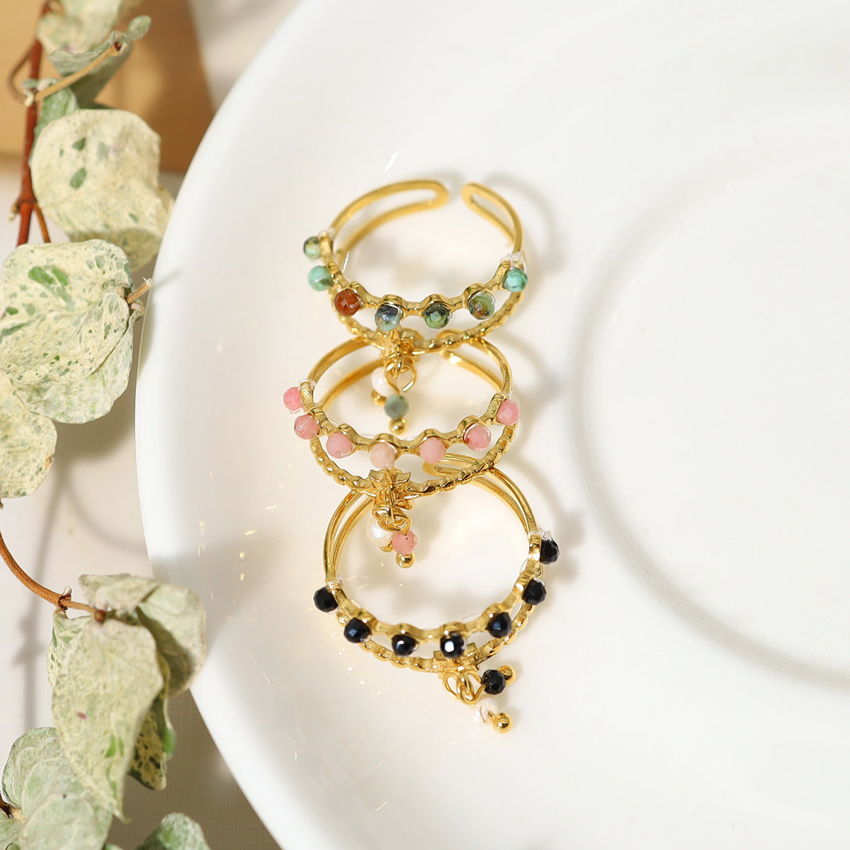 Multi-Tone Rhinestone Layered Ring — ring, view 3