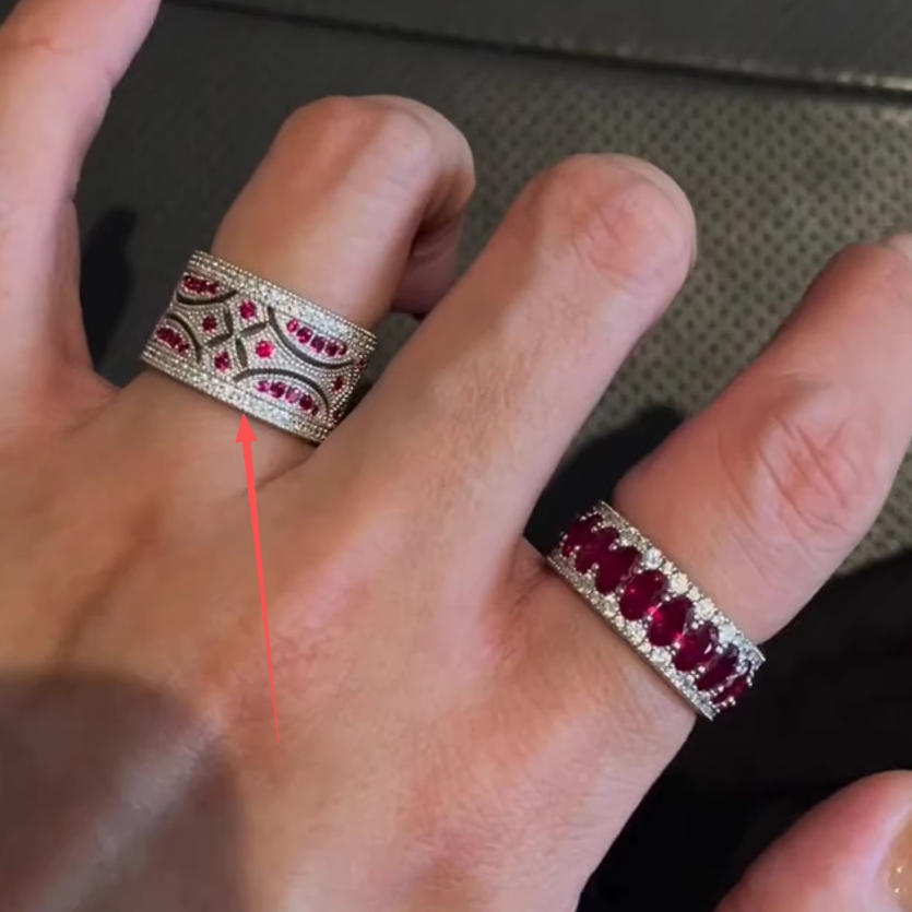Ethnic Geometric Zirconia Ring — ring, view 5