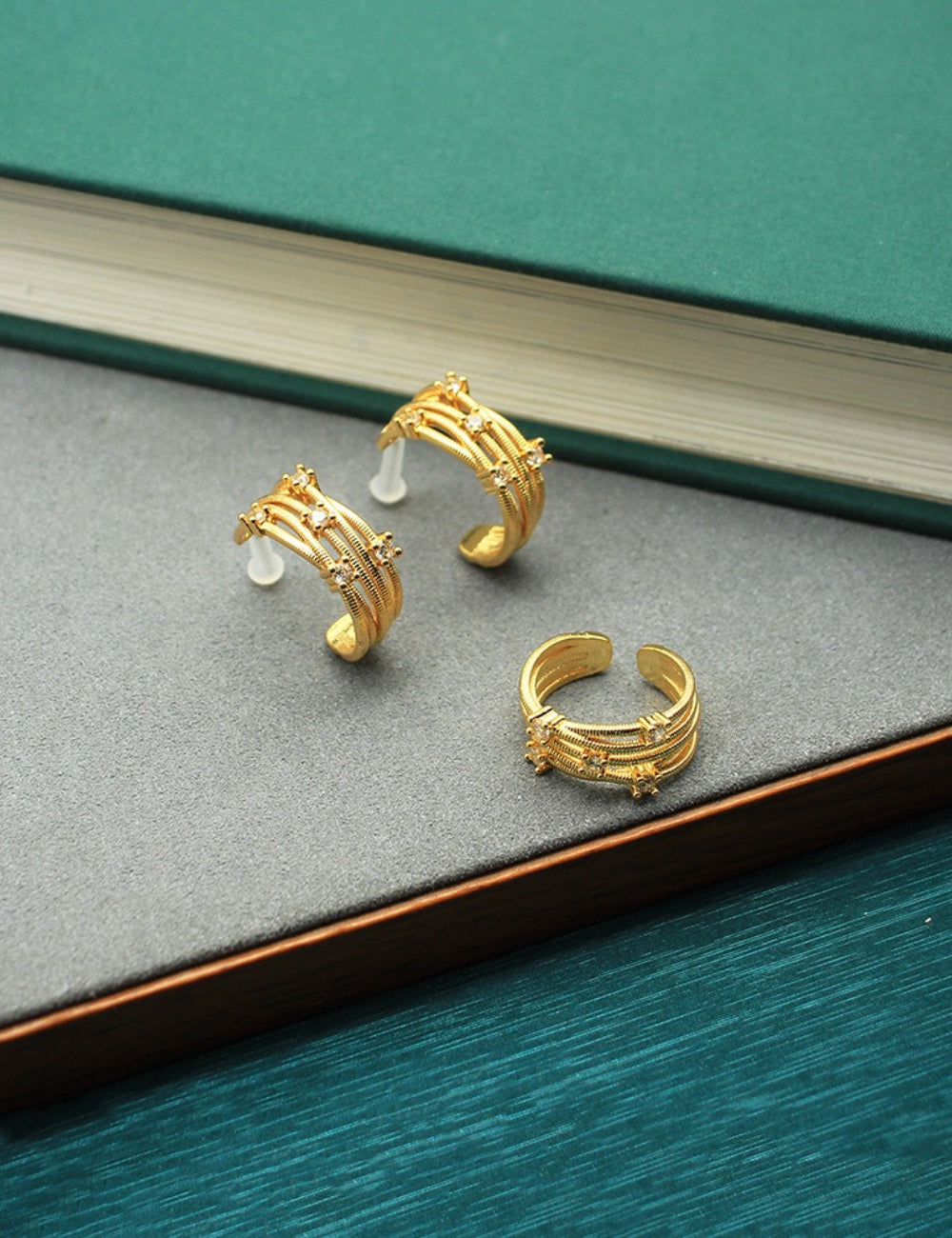 Multi-Layer Zircon Open Ring — ring