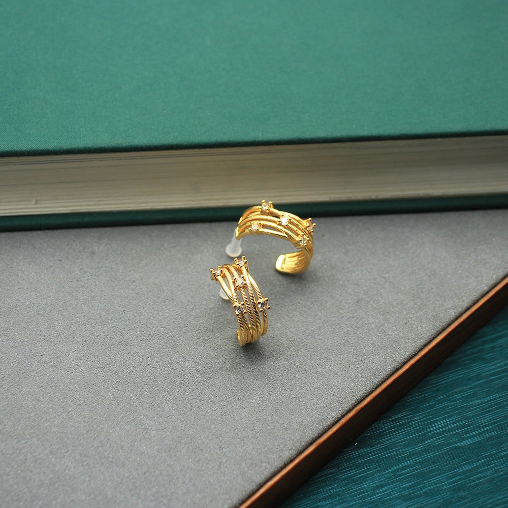 Multi-Layer Zircon Open Ring — ring, view 2