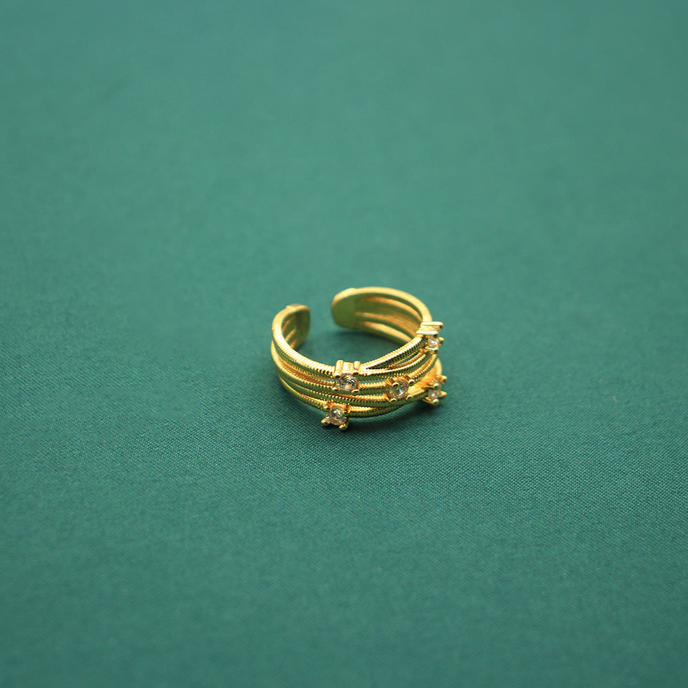 Multi-Layer Zircon Open Ring — ring, view 5