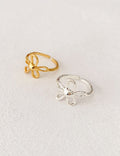 Raised 3D Floral Open Ring — ring