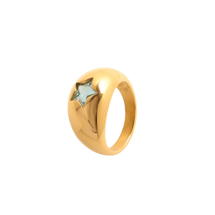 Chunky Star Zirconia Ring — ring, view 4