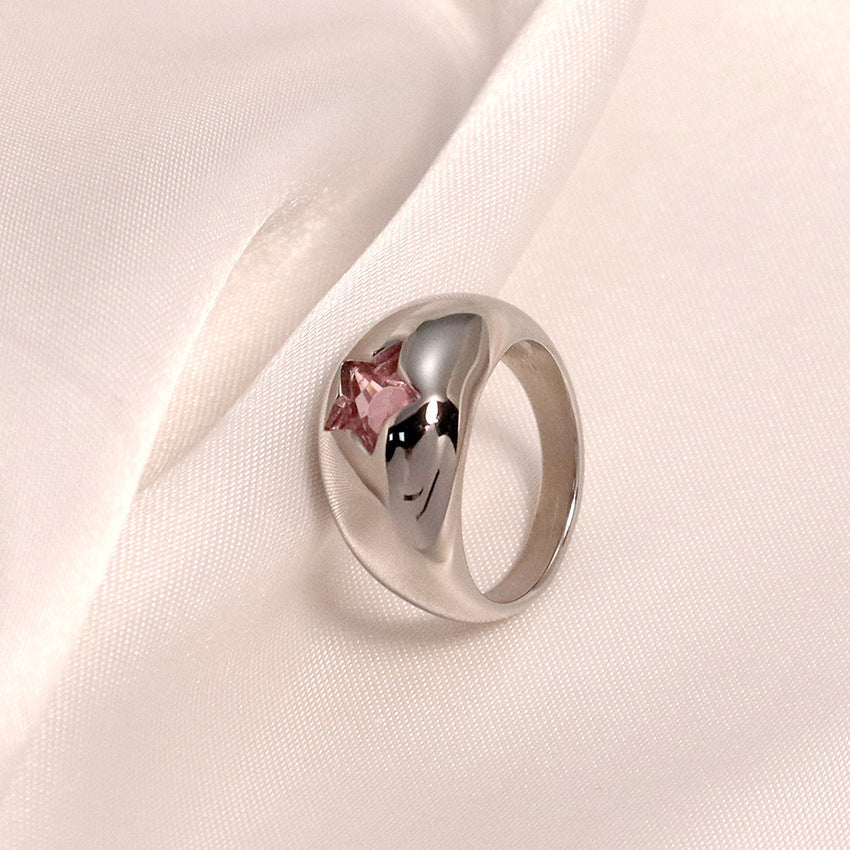 Chunky Star Zirconia Ring — ring, view 5