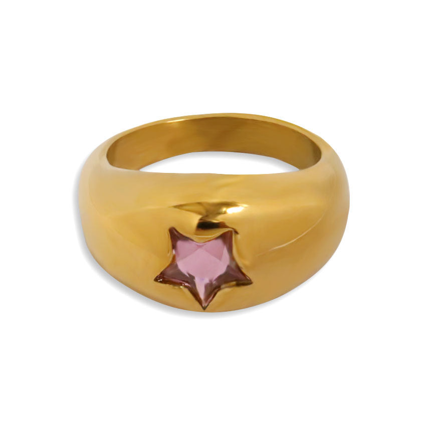 Chunky Star Zirconia Ring — ring, view 6