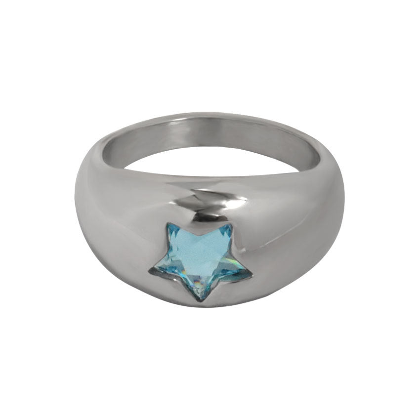 Chunky Star Zirconia Ring — ring, view 7