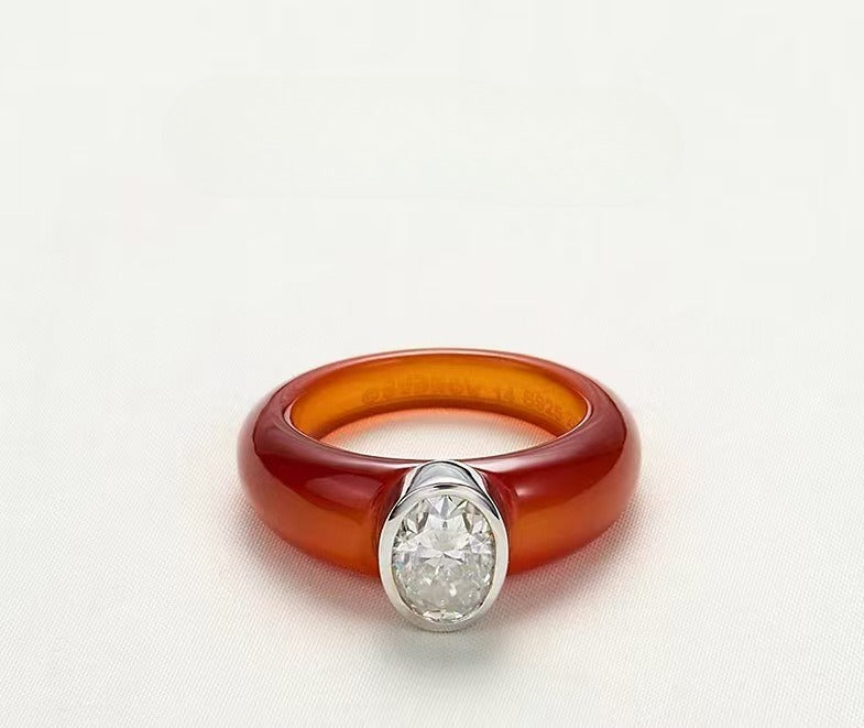 Polished Cubic Zirconia Ring — ring, view 3