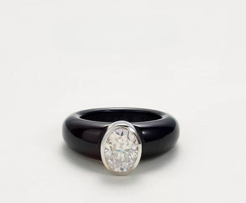 Polished Cubic Zirconia Ring — ring, view 9