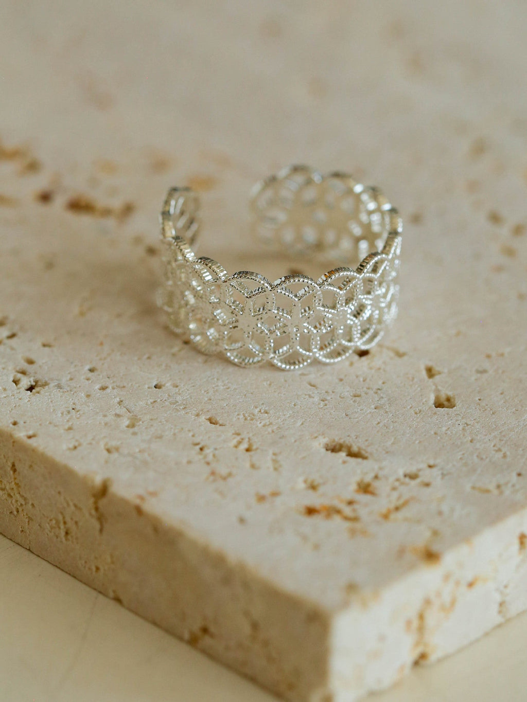 Gold-Plated Hollow-Out Open Ring — ring, view 4