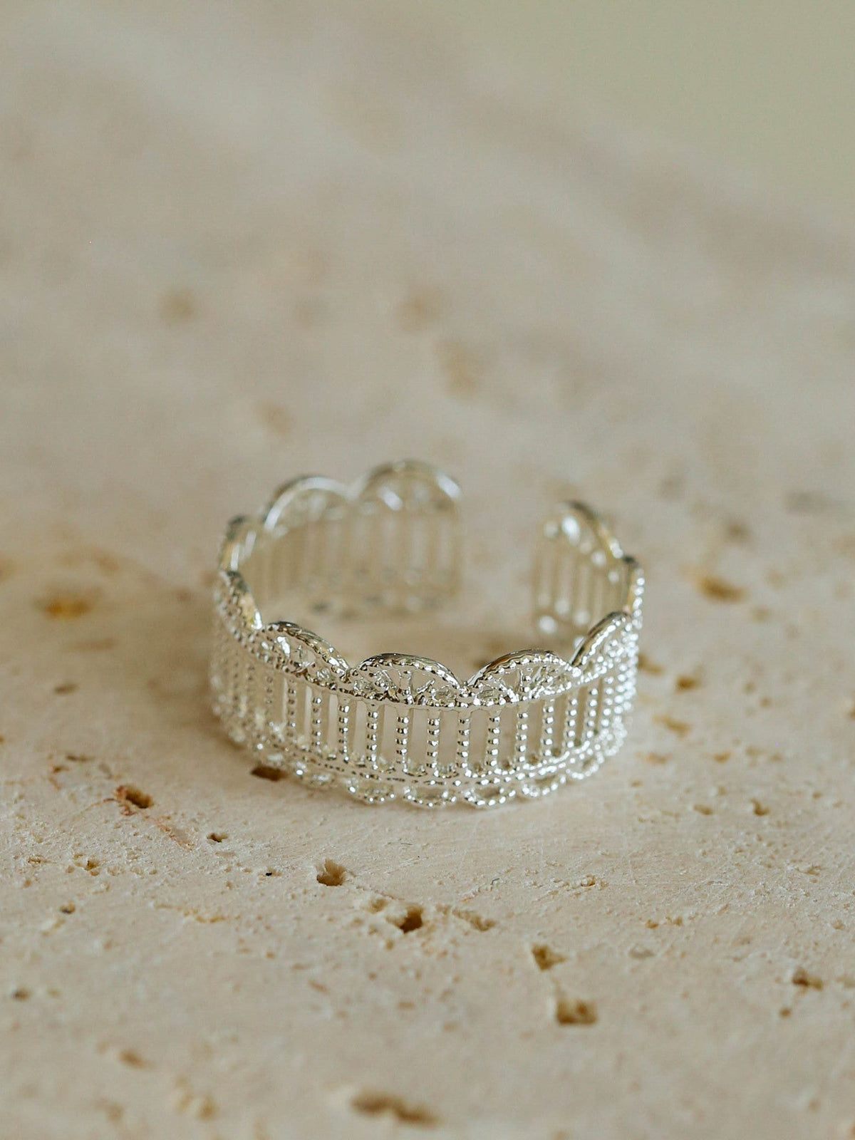 Gold-Plated Hollow-Out Open Ring — ring, view 6
