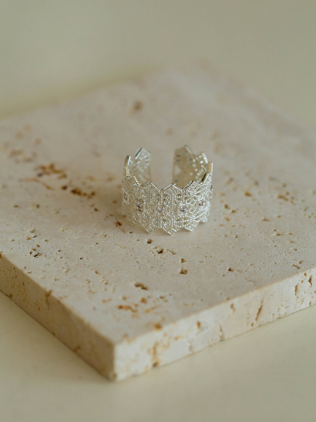 Gold-Plated Hollow-Out Open Ring — ring, view 11