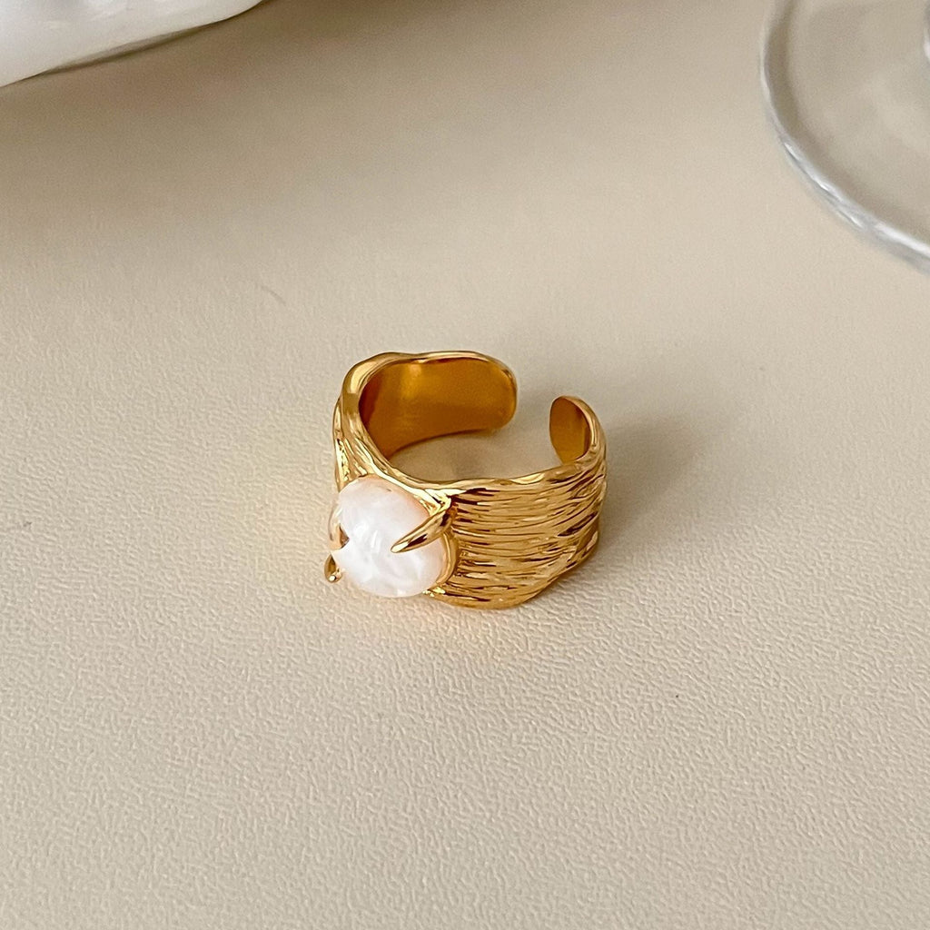 Gold-Plated Open Geometric Ring — ring, view 5