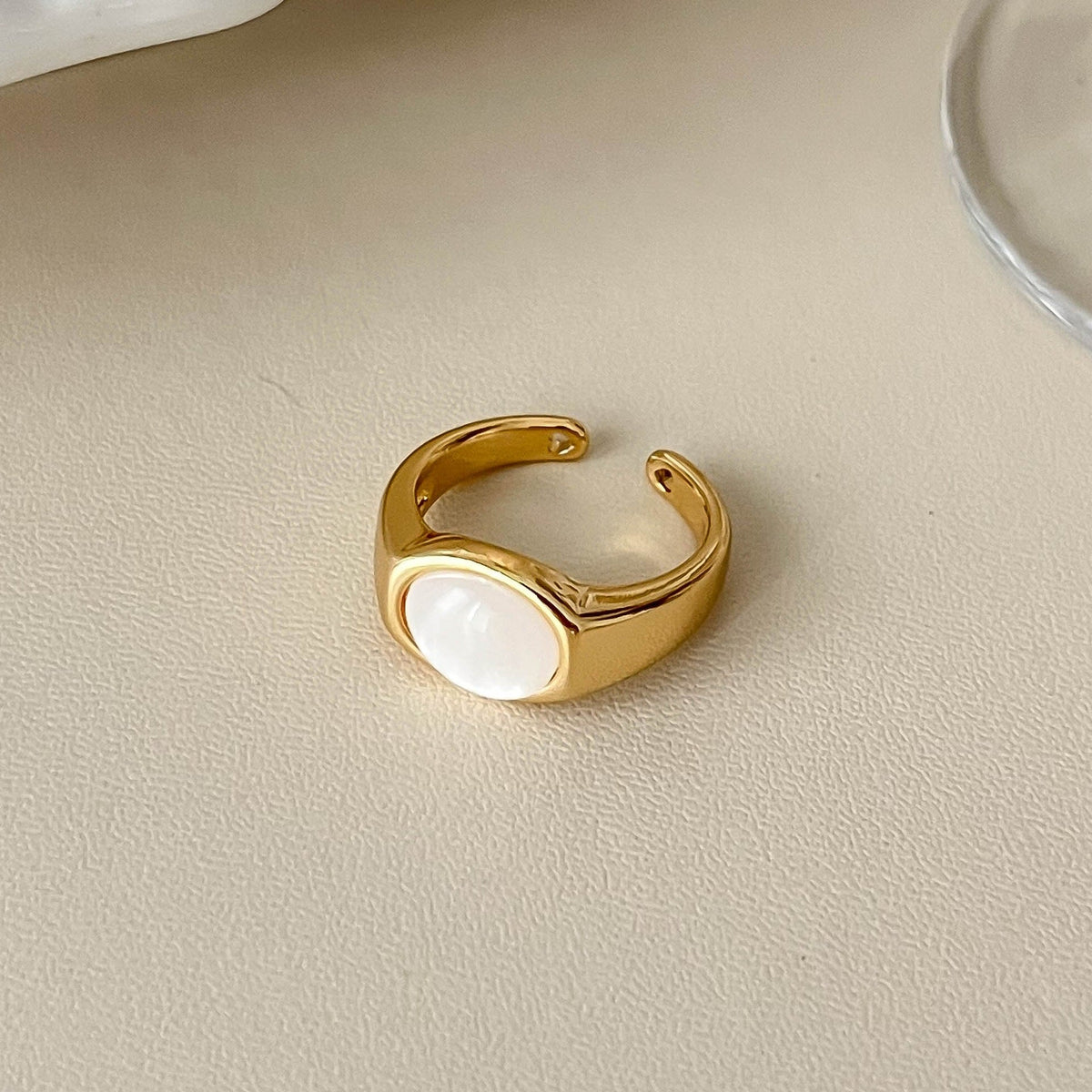 Gold-Plated Open Geometric Ring — ring, view 10