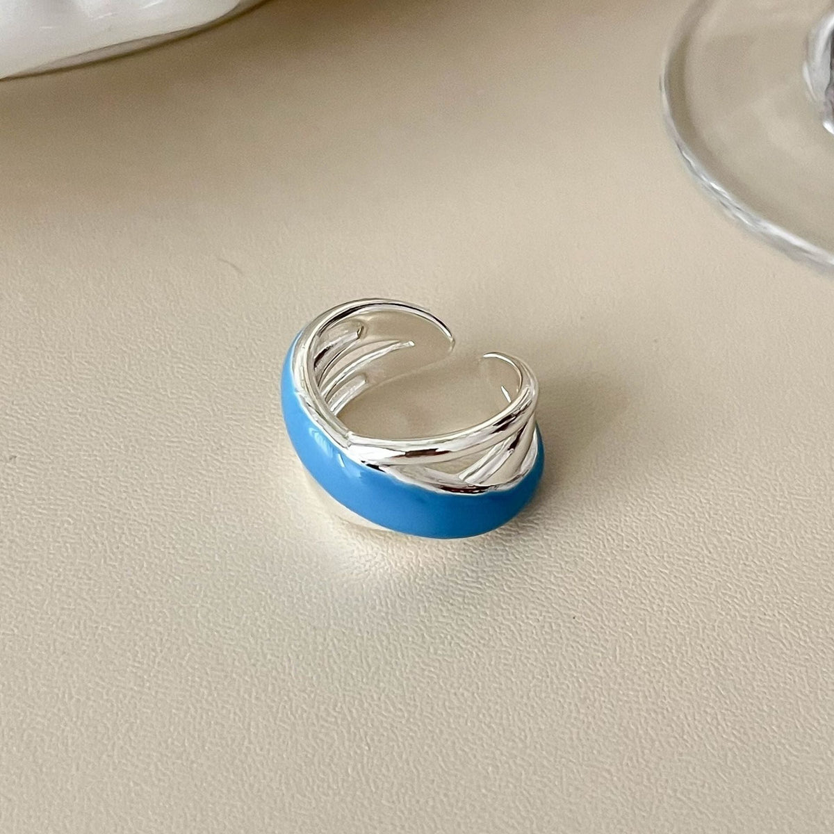 Gold-Plated Open Geometric Ring — ring, view 11