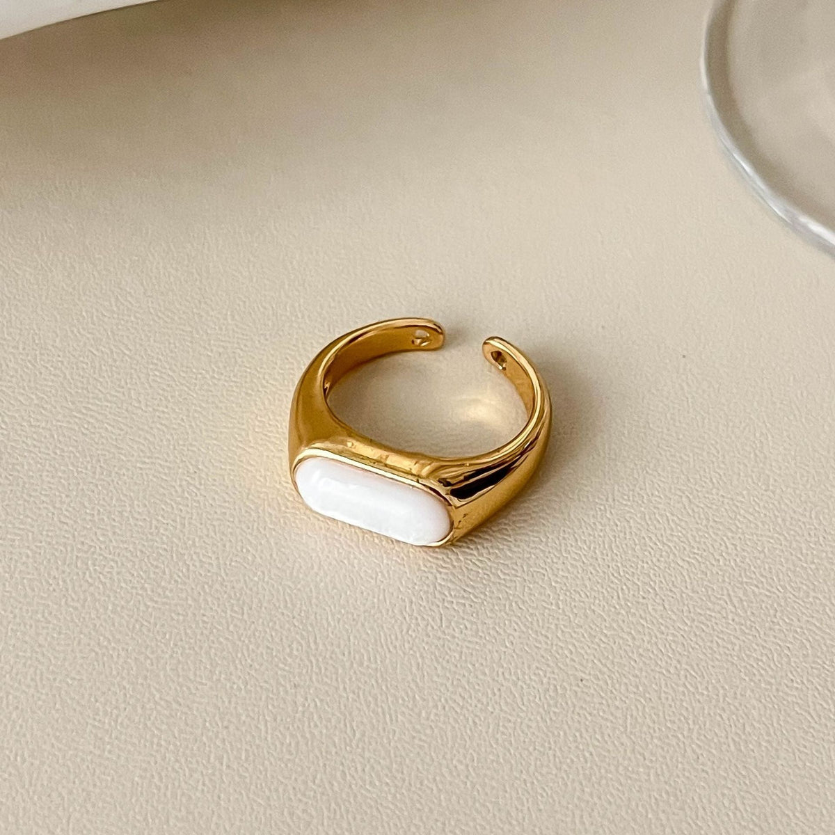 Gold-Plated Open Geometric Ring — ring, view 19
