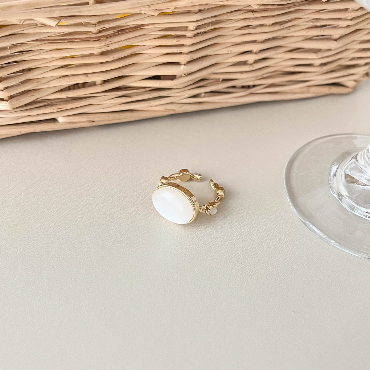 Hollow-Out Grid Zirconia Ring — ring, view 2