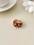 Rose Motif Open Band Ring — ring