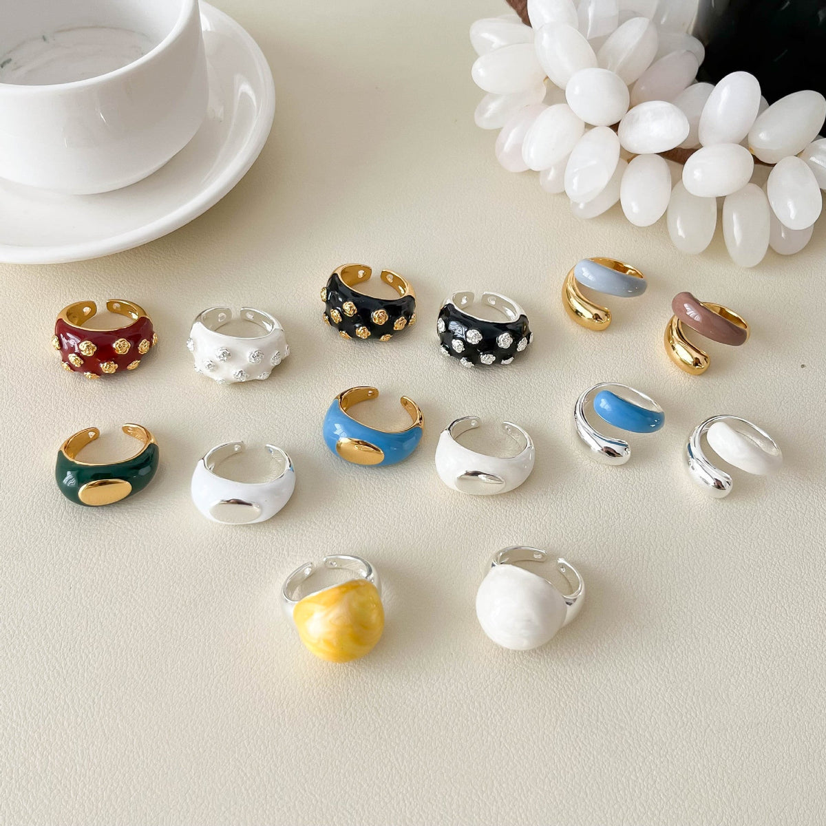 Rose Motif Open Band Ring — ring, view 2