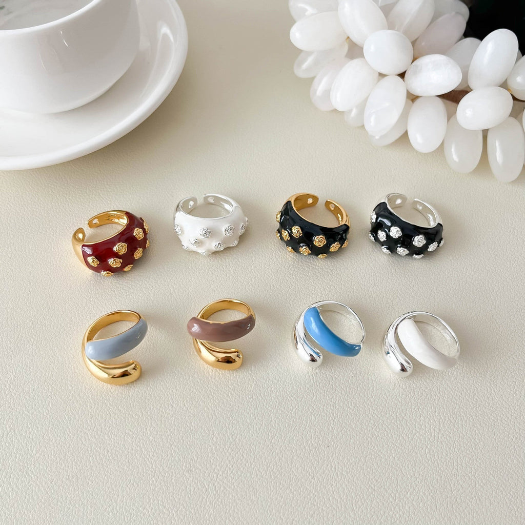 Rose Motif Open Band Ring — ring, view 3