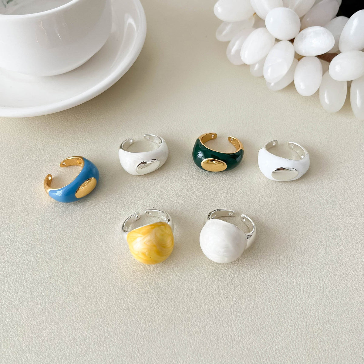 Rose Motif Open Band Ring — ring, view 4