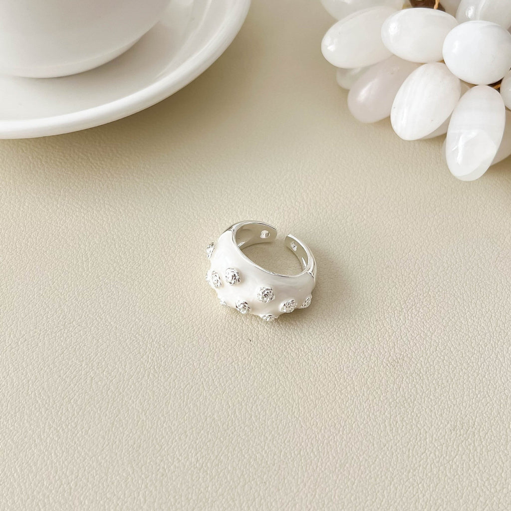 Rose Motif Open Band Ring — ring, view 6