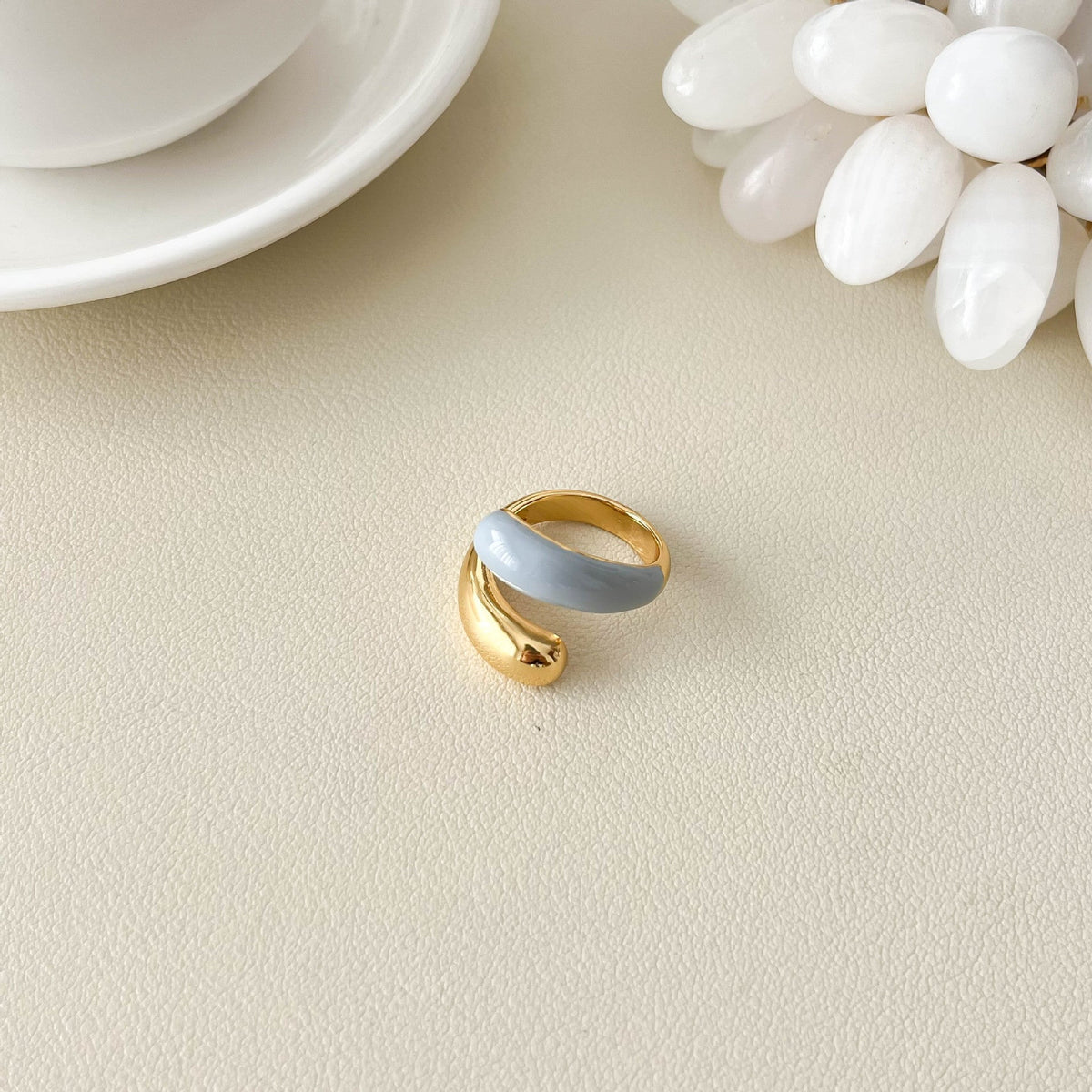 Rose Motif Open Band Ring — ring, view 9