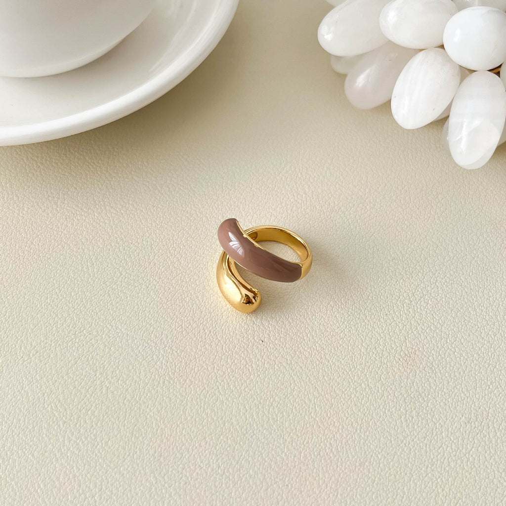 Rose Motif Open Band Ring — ring, view 10