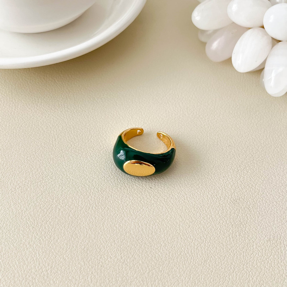 Rose Motif Open Band Ring — ring, view 11