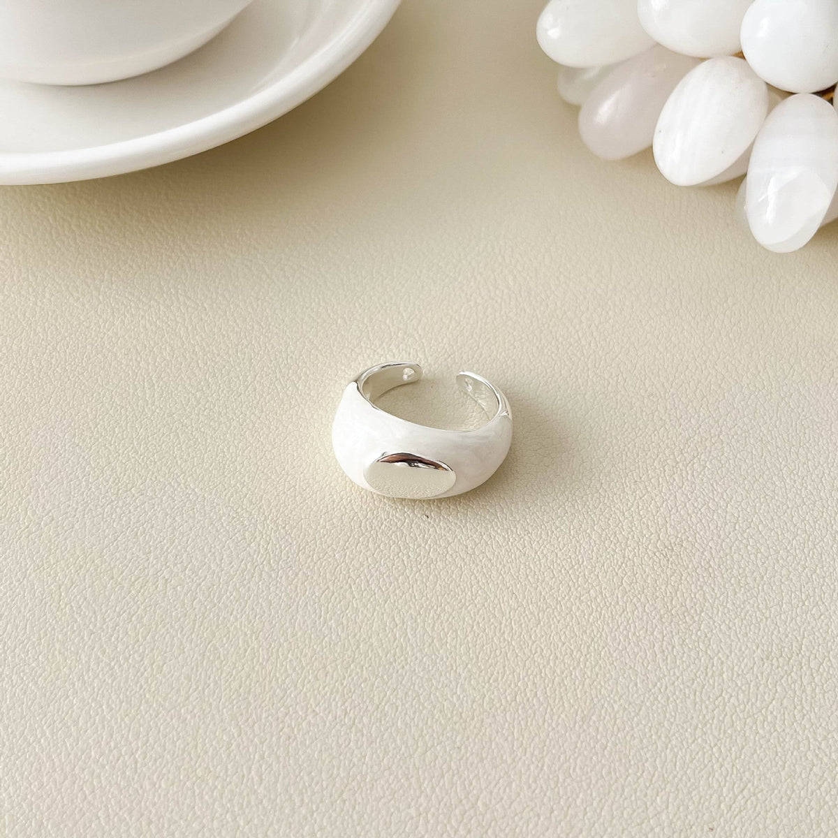 Rose Motif Open Band Ring — ring, view 12