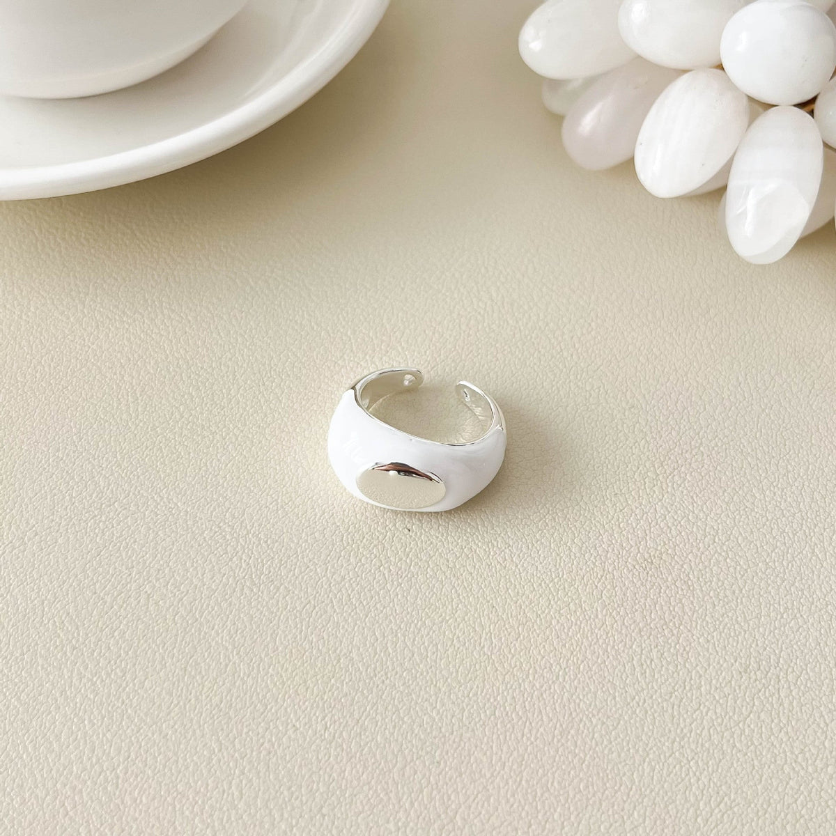 Rose Motif Open Band Ring — ring, view 14