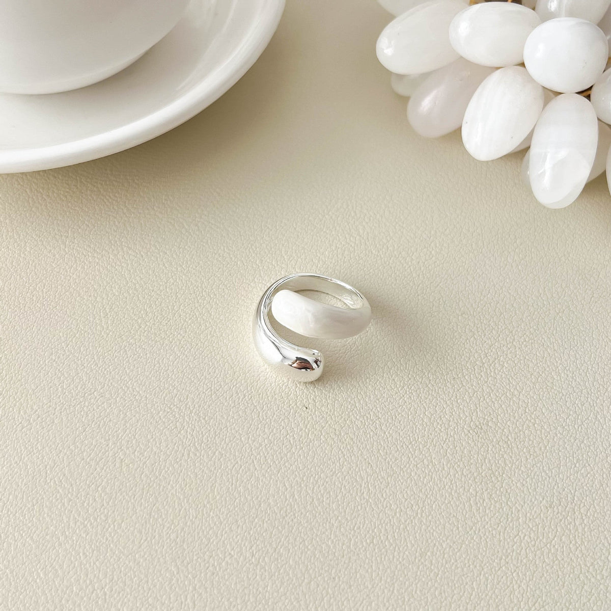 Rose Motif Open Band Ring — ring, view 16