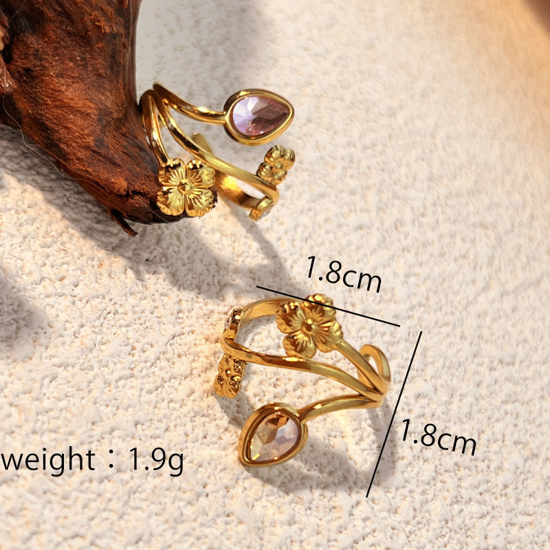 Exaggerated Heart Zirconia Ring — ring, view 3